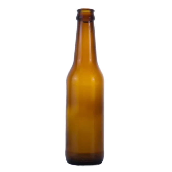 280ml Amber Long Neck Glass Beer Bottle with Crown Cap – Bulk Wholesale Supply