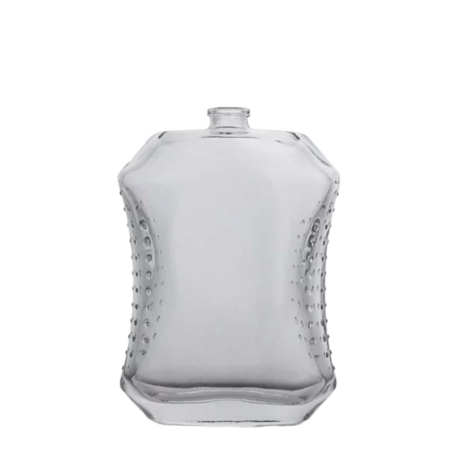 Premium 50ml & 100ml Custom Perfume Bottle – Embossed Glass Design, Unique Shape