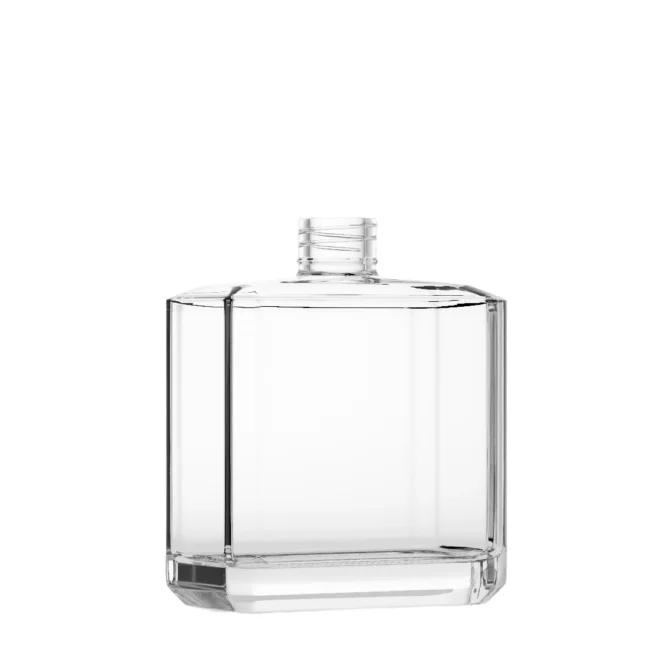 300ml Square Glass Perfume Bottle – Elegant, Clear & Modern Design