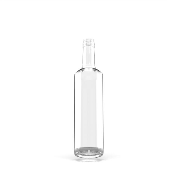 700ml Clear Glass Whiskey Bottle with Screw Cap – Round Bottom Vodka and Liquor Bottles for Spirit Packaging - Image 2