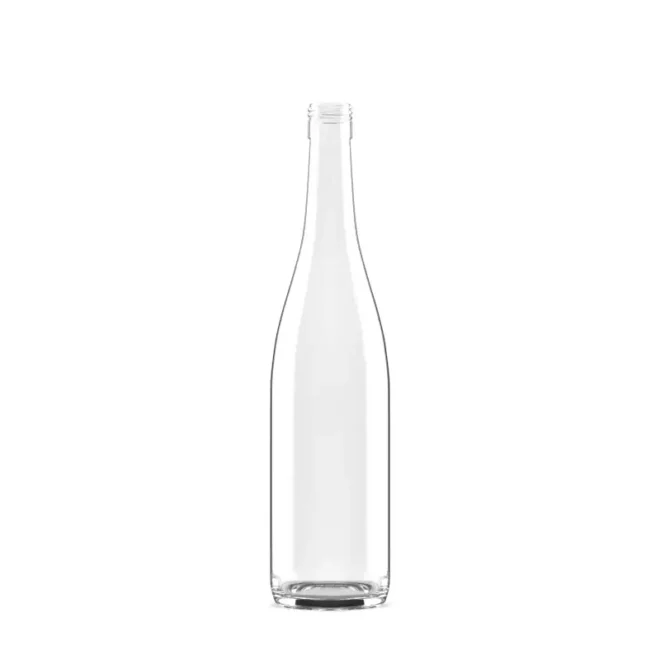 750ml Clear Glass Liquor Bottle – Long Neck Screw Cap for Tequila, Vodka & Whiskey