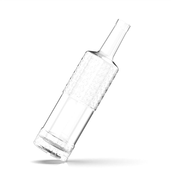 750ml Premium Clear Glass Bottle – Elegant Embossed Round Shape for Vodka, Whiskey & Spirits - Image 3