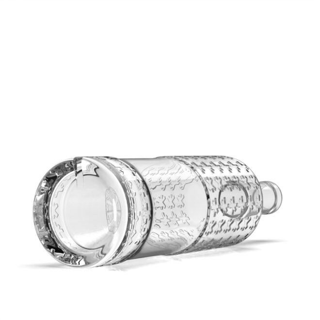 750ml Premium Clear Glass Bottle – Elegant Embossed Round Shape for Vodka, Whiskey & Spirits - Image 4