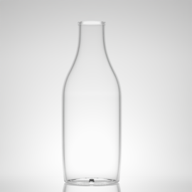 750ml Clear Glass Bottle – Elegant Smooth Finish for Beverages & Dairy Products