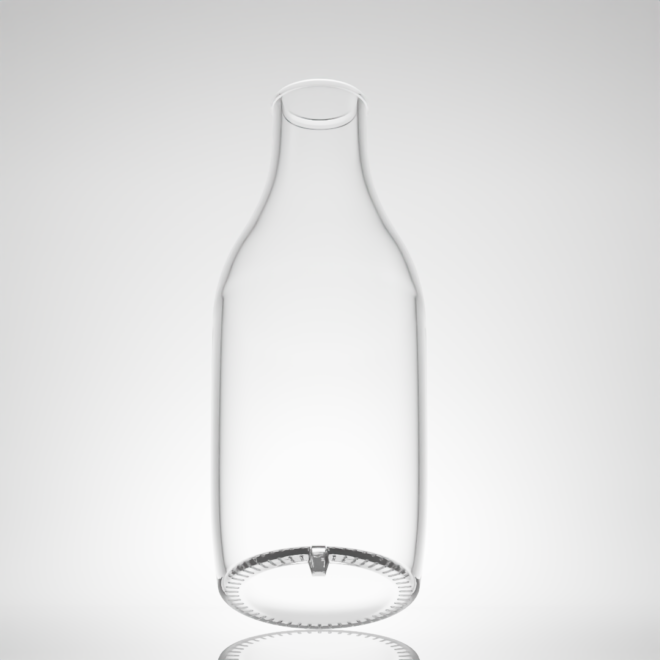 750ml Clear Glass Bottle – Elegant Smooth Finish for Beverages & Dairy Products - Image 2