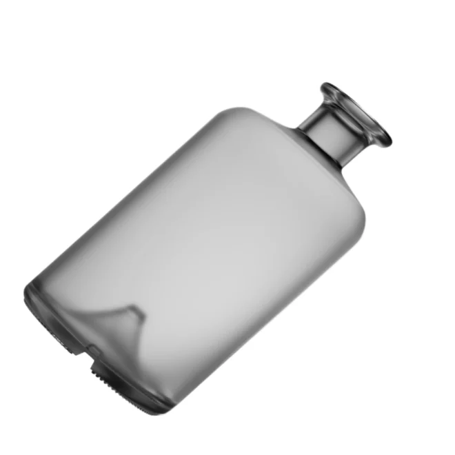 750ml Matte Frosted Liquor Bottle – Cylindrical Glass Packaging for Whiskey, Vodka & More - Image 2