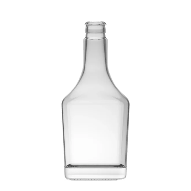 750ml Square Glass Liquor Bottle – Clear Premium Packaging for Whiskey & Spirits