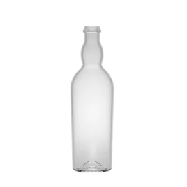 750ml Matte Finish Frosted Glass Liquor Bottle – Curved Design for High-End Spirits