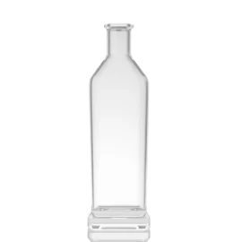 700ml Clear Glass Spirits Bottle – Premium Tall Square Design for Luxury Packaging