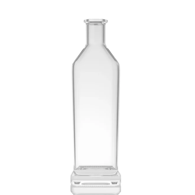 700ml Clear Glass Spirits Bottle – Premium Tall Square Design for Luxury Packaging