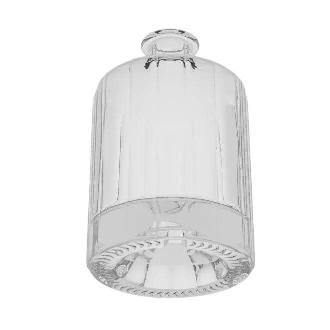 500ml Ribbed Clear Glass Bottle – Square Shape with Textured Finish for Premium Liquor - Image 4
