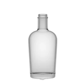 500ml Frosted Glass Liquor Bottle – Clear Round Bottle for Whiskey, Vodka, Gin, and Spirits