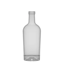 750ml Clear Glass Bottle – Custom Round Shape, Perfect for Liquor & Spirits Packaging