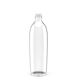 Wholesale 750ml Clear Cylindrical Glass Bottle with Spiral Neck – Perfect for Liquor, Oil, and Drinks