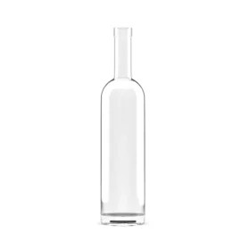750ml Clear Glass Liquor Bottle with Cork – Slim Cylindrical Design for Whiskey and Spirits