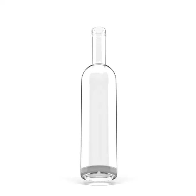 750ml Clear Glass Liquor Bottle with Cork – Slim Cylindrical Design for Whiskey and Spirits - Image 2