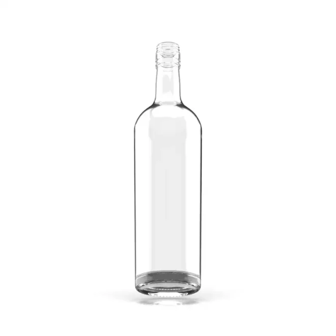 750ml Clear Glass Liquor Bottle – Durable Screw Top Seal for Whiskey, Vodka, and More - Image 2