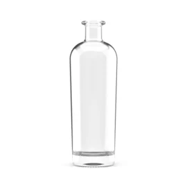 750ml Round Transparent Glass Liquor Bottle with Lid – Thick Bottom for Whiskey, Tequila & Rum