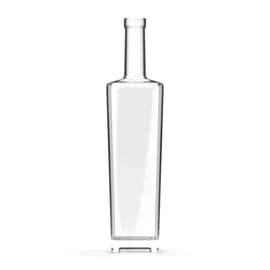 530ml Clear Glass Rectangular Bottle with Cork – Ideal for Vodka, Whiskey & Tequila