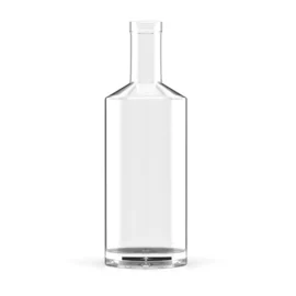 750ml Clear Flint Glass Liquor Bottle – Round Whiskey & Rum Bottle with Cork, Wholesale Factory Price