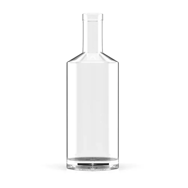 750ml Clear Flint Glass Liquor Bottle – Round Whiskey & Rum Bottle with Cork, Wholesale Factory Price
