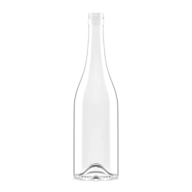 750ml Oval Clear Glass Whiskey Bottle with Screw Cap – Premium Packaging Wholesale