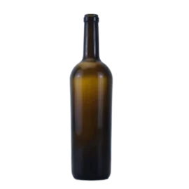 Wholesale 750ML Amber Bordeaux Wine Bottle with Personalized Cork Top