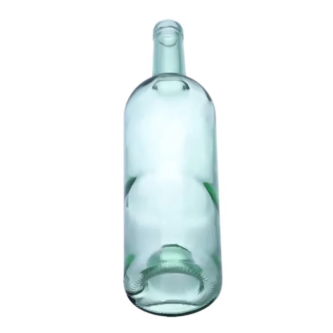 750ML Light Green Bordeaux Glass Bottle with Cork Top – Customizable for White Wine | Wholesale Available - Image 2
