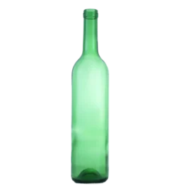 750ml Customizable Emerald Green Glass Wine Bottle with Cork Top – Wholesale Available
