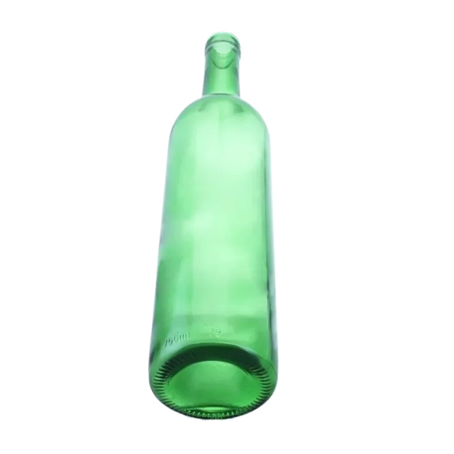 750ml Customizable Emerald Green Glass Wine Bottle with Cork Top – Wholesale Available - Image 4