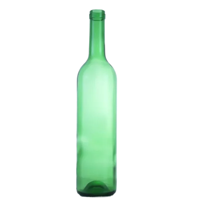 750ml Emerald Green Bordeaux Wine Bottles – Custom Cork Top Glass Packaging in Bulk