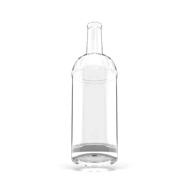 750ml High-End Glass Bottle with Cork Seal – Cylindrical Design for Whiskey, Rum & Brandy Packaging - Image 2
