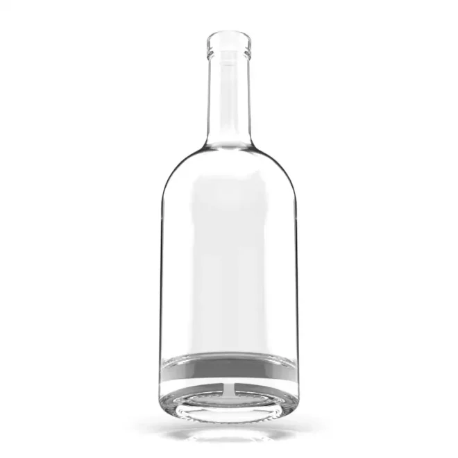 750ml Clear Glass Vodka Bottle with Thick Base – Customizable Empty Liquor Bottle for Branding - Image 2