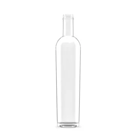750ml Clear Glass Spirit Bottle – Screw Cap & Slim Cylindrical Shape for Liquor Packaging