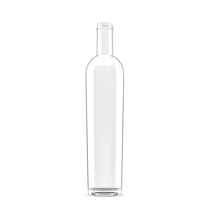 750ml Clear Glass Spirit Bottle – Screw Cap & Slim Cylindrical Shape for Liquor Packaging