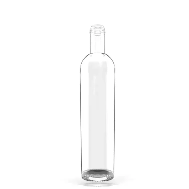 750ml Clear Glass Spirit Bottle – Screw Cap & Slim Cylindrical Shape for Liquor Packaging - Image 2