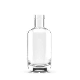 Custom 375ml Glass Alcohol Bottle – Premium Round Shape for Whisky & Tequila Brands