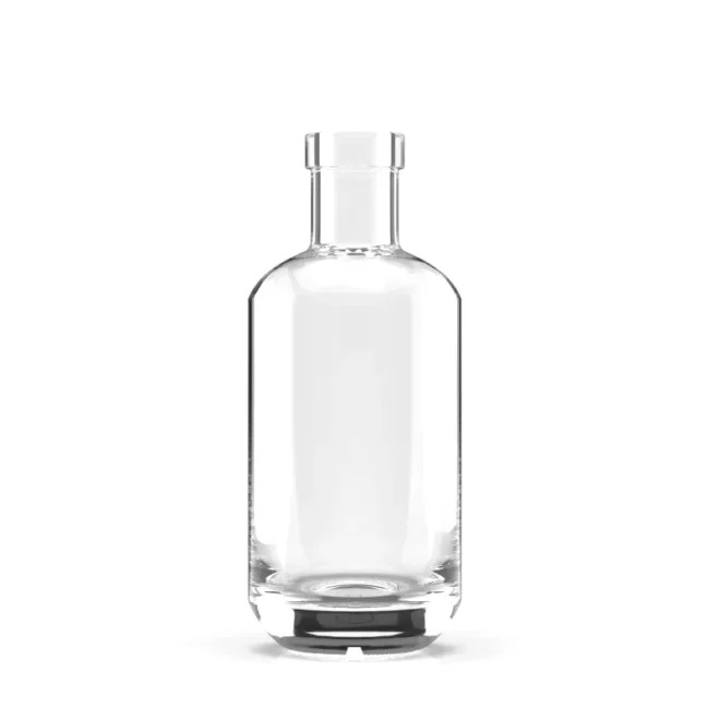 Custom 375ml Glass Alcohol Bottle – Premium Round Shape for Whisky & Tequila Brands