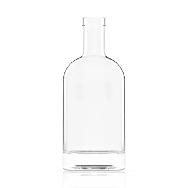 750ml Round Glass Bottle with Cork Stopper – Premium Spirits Packaging