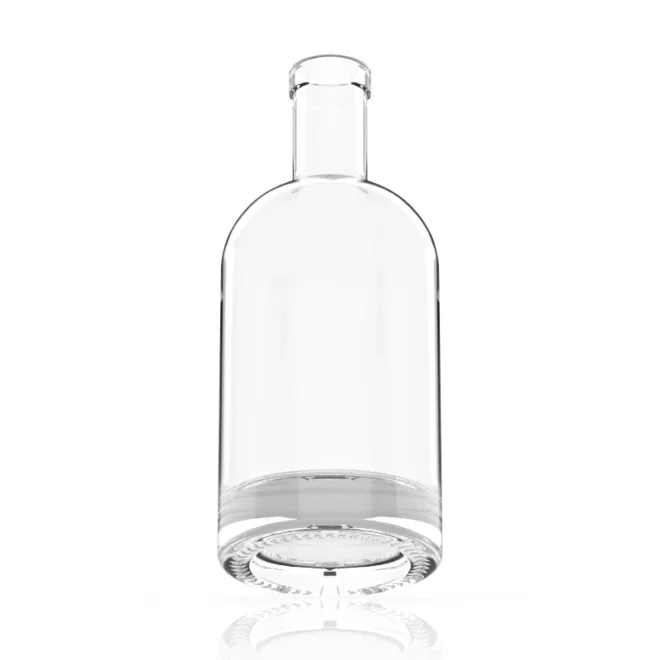 750ml Round Glass Bottle with Cork Stopper – Premium Spirits Packaging - Image 2
