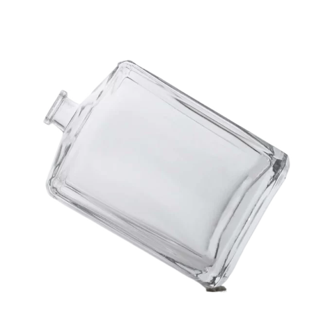 Luxury Square Super Flint Glass Perfume Bottle with Pump – Custom Design & Logo Embossing - Image 3