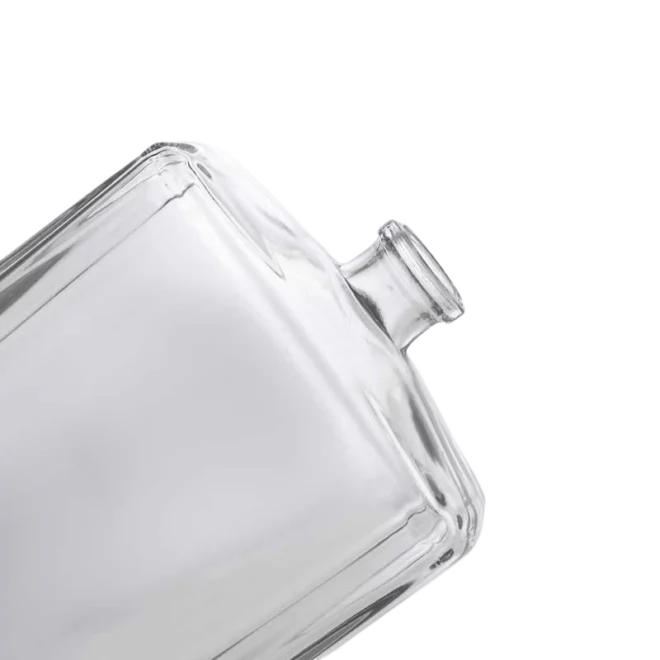 Luxury Square Super Flint Glass Perfume Bottle with Pump – Custom Design & Logo Embossing - Image 4