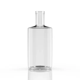 Custom Wholesale 750ml Clear Glass Bottles – Round Shape with Short Neck