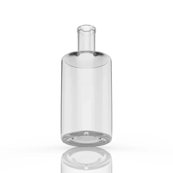 Custom Wholesale 750ml Clear Glass Bottles – Round Shape with Short Neck - Image 2