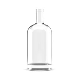 750ml Round Glass Bottle for Liquor – Heavy Base, Crystal Clear Finish for Whiskey, Vodka & Rum