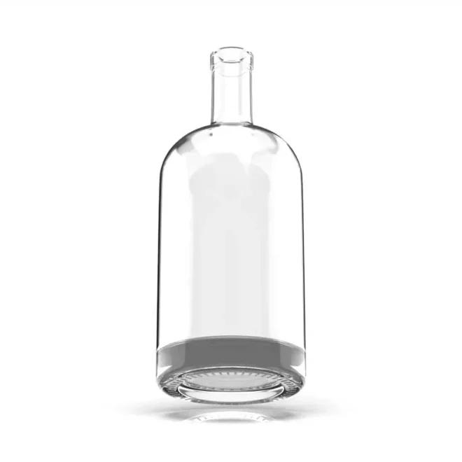 750ml Round Glass Bottle for Liquor – Heavy Base, Crystal Clear Finish for Whiskey, Vodka & Rum - Image 2