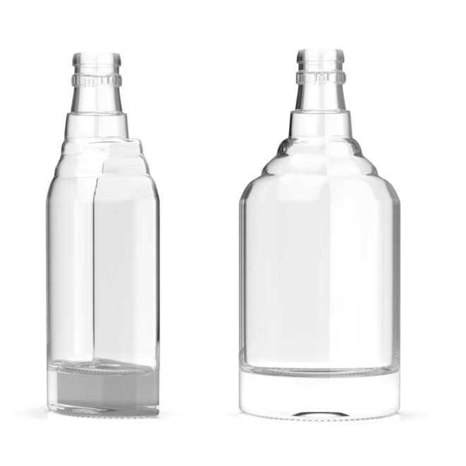 750ml Clear Glass Liquor Bottle with Thick Base – Perfect for Whiskey, Vodka & Spirits - Image 2