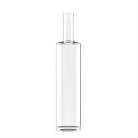 Custom 700ml Matte Round Glass Liquor Bottle – Thick Base for Premium Packaging
