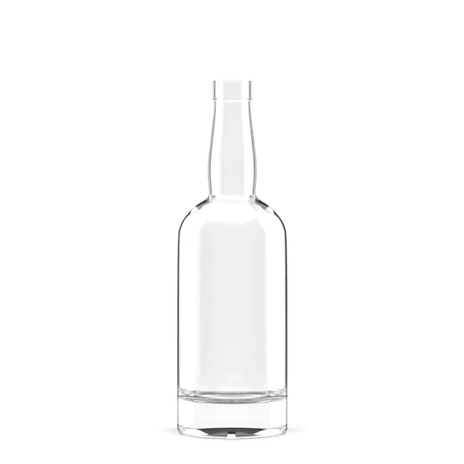 Wholesale 700ml Clear Round Whisky Bottles – Premium Glass Liquor Bottle with Cork Stopper