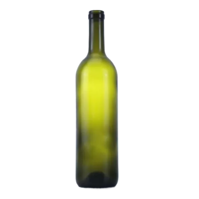 750ml Green Round Glass Bottle with Elevated Base – Premium Packaging Solution